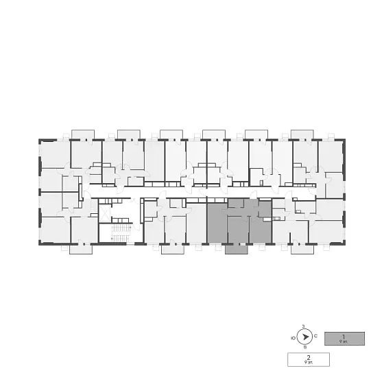 Квартира 2-комн. 56.14 кв. м