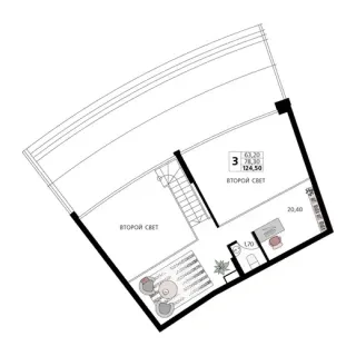 Апартаменты 3-комн.