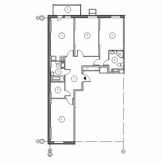 Квартира 3-комн. 86.11 кв. м
