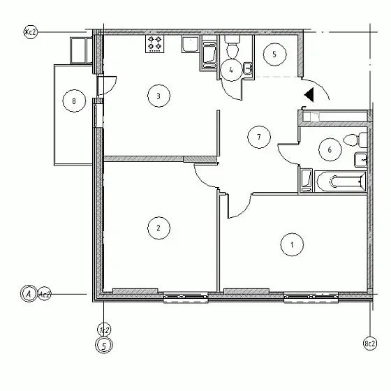 Квартира 2-комн. 65.9 кв. м